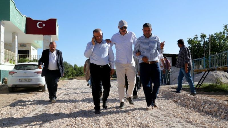 Kuş yol yapım çalışmalarını yerinde inceledi