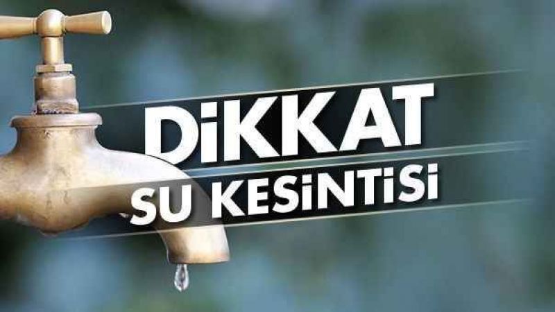 Urfa'da su kesintisi