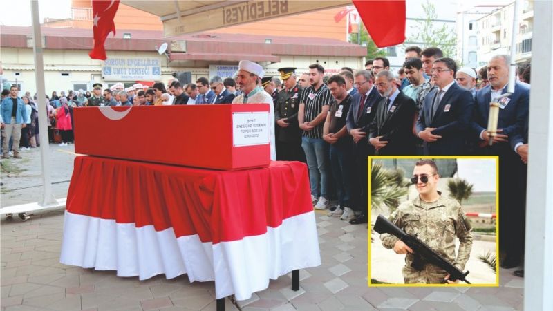 Birecik'te şehit olan sözleşmeli er son yolculuğuna uğurlandı