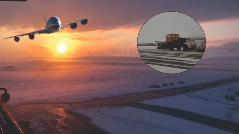 Urfa'da hava ulaşımına kar engeli