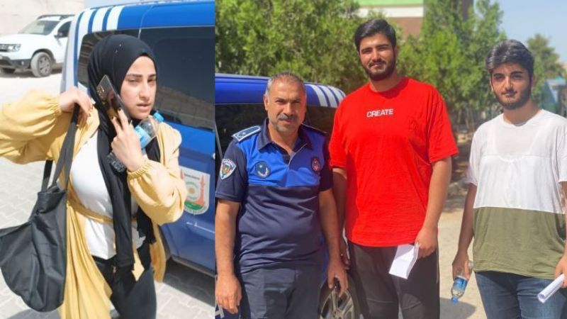Zabıtalar öğrencilerin yardımına yetişti