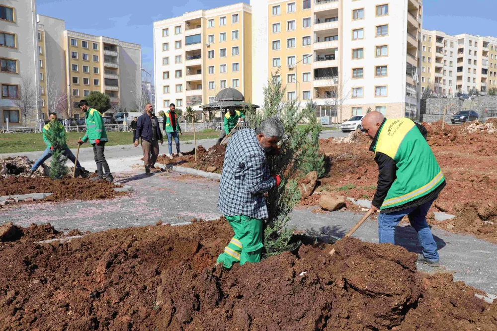 SEYRANTEPE'DE 21 BİN METREKARELİK YEŞİL ALAN İÇİN ÇALIŞMALAR SÜRÜYOR