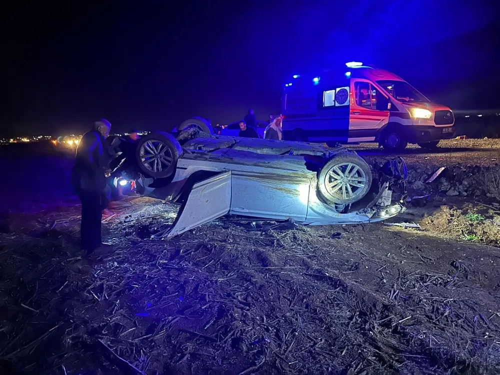 Yoldan çıkan araç tarlaya uçtu: 1 yaralı