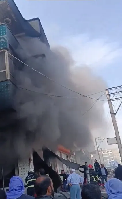 Urfa’da iş yeri yangını
