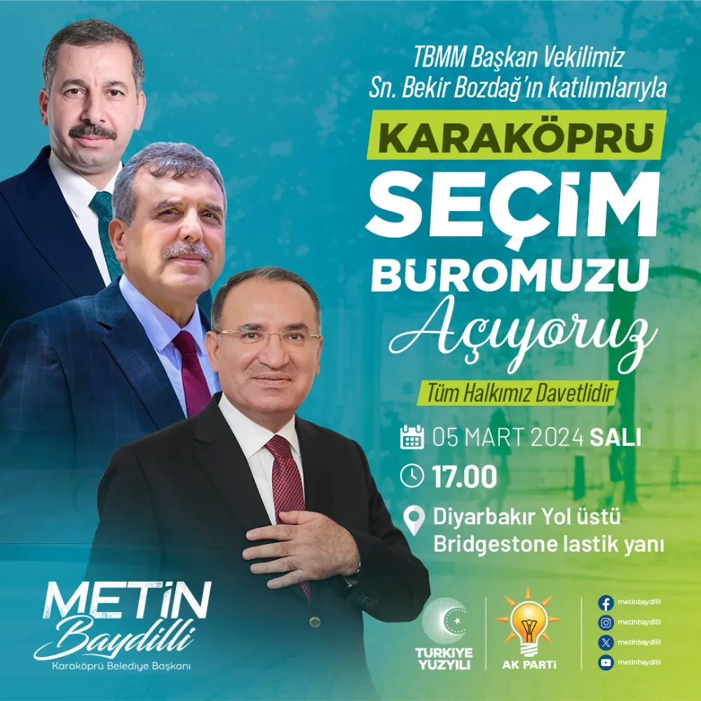 BAYDİLLİ'DEN SEÇİM OFİSİ AÇILIŞINA DAVET