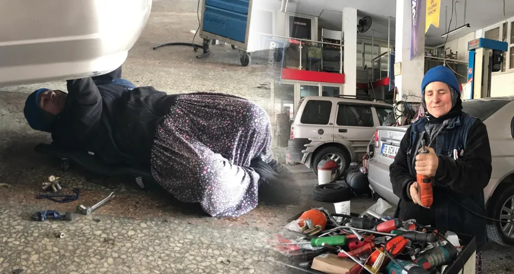 Eşi kaza geçirince önce aşçı sonra tamirci oldu