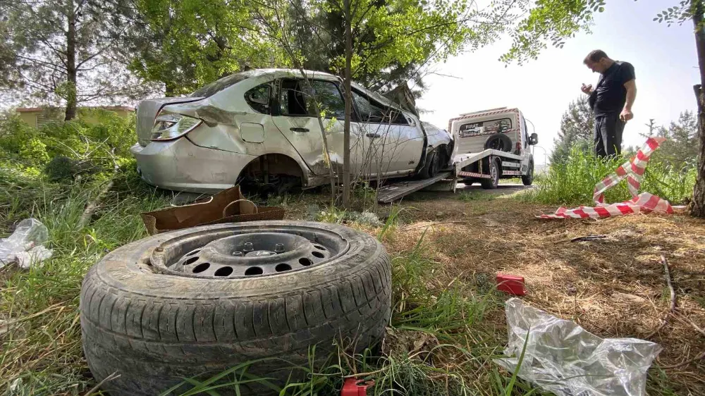 Kontrolden çıkan otomobil takla attı: 3 yaralı