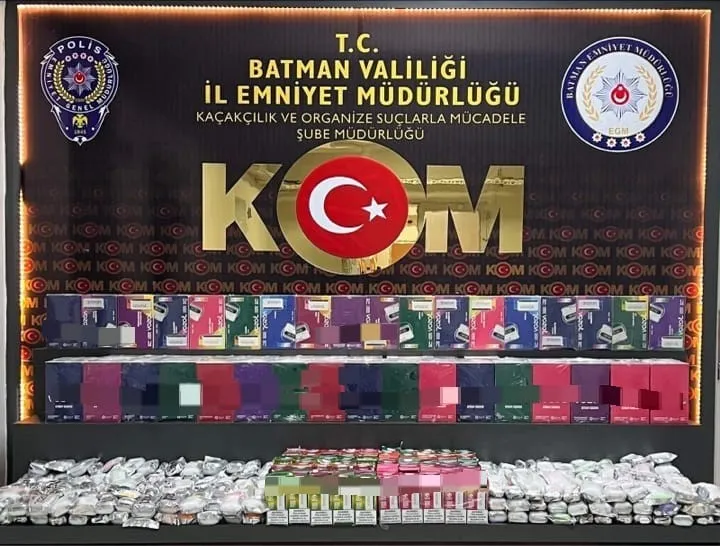 Bin 120 adet kaçak elektronik sigara ele geçirildi