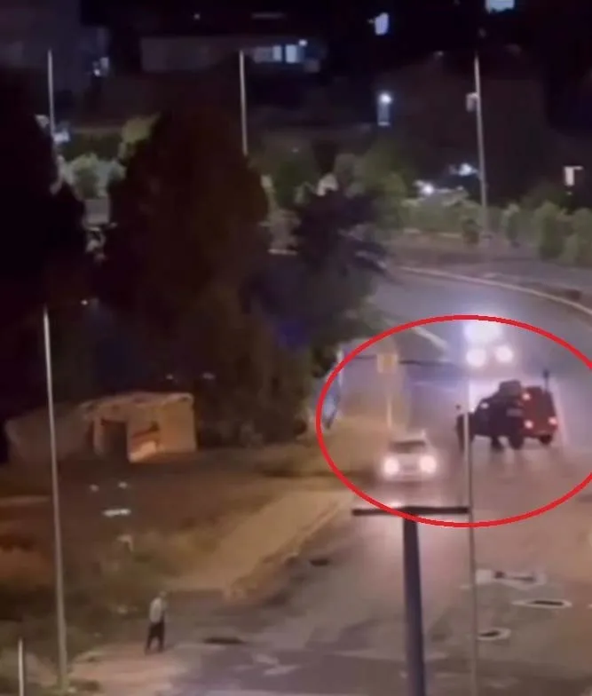 Polis ve otomobil sürücüsü arasında kovalamaca