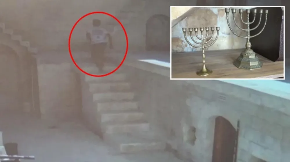 Kiliseye dadanan hırsız, şamdanları çaldı