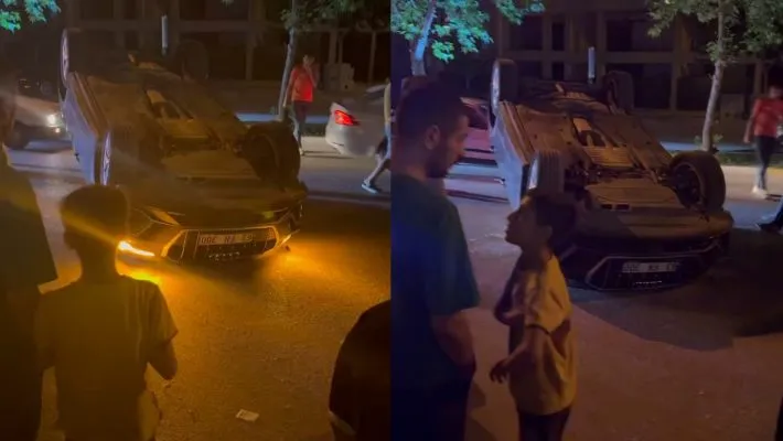 Karaköprü'de gece saatlerinde kaza