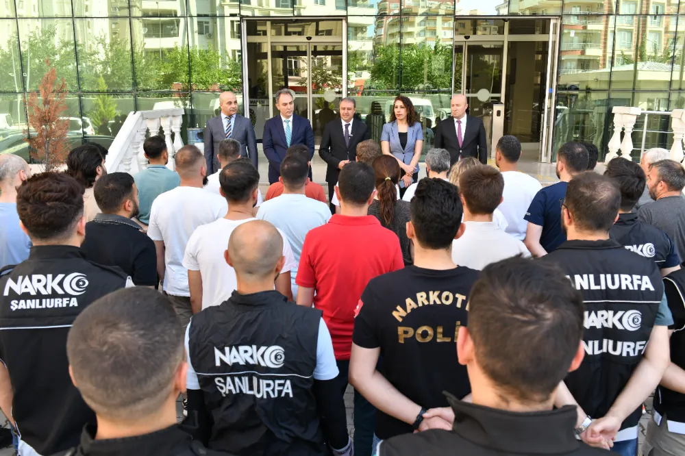 Urfa Valisi Narkotik Şube Müdürlüğü ekipleri ile bir araya geldi