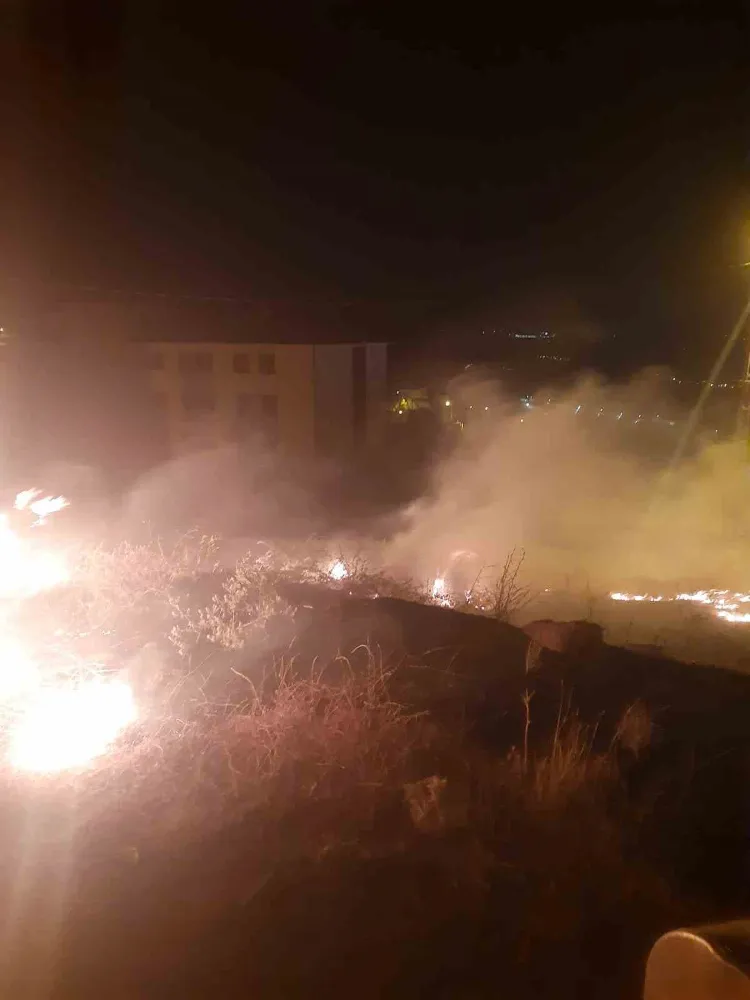 Anız ve bahçe yangını korkuttu