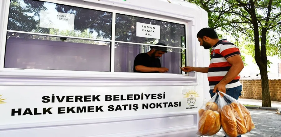 Siverek'te halk ekmek satış noktaları hizmete girdi