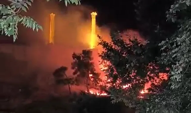 Urfa kalesinde yangın