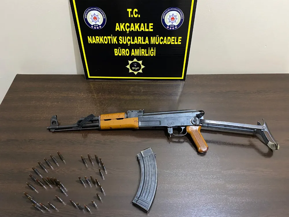 Kalaşnikof tüfek ve mermi ele geçirildi