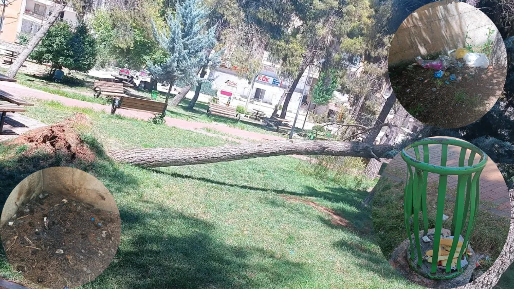 Şehitlik Çamlık parkında pislik ve tehlike!