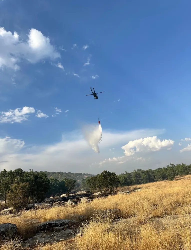 Orman yangınları helikopter desteğiyle kontrol altına alındı