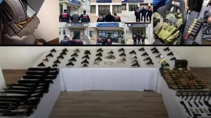 31 ilde silah kaçakçılarına operasyon: 60 gözaltı