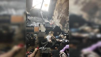 Karaköprü TOKİ’de korkutan yangın