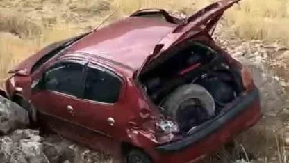Otomobil şarampole devrildi: 1 yaralı