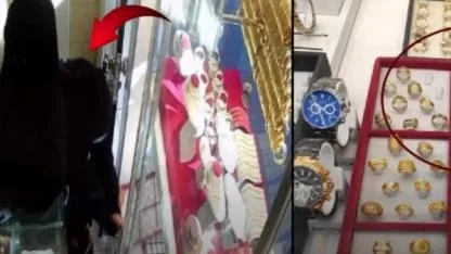 İkisi oyaladı, biri vitrindeki milyonluk altın yüzükleri çaldı