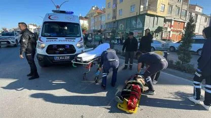 Otomobilin çarptığı kadın yaralandı