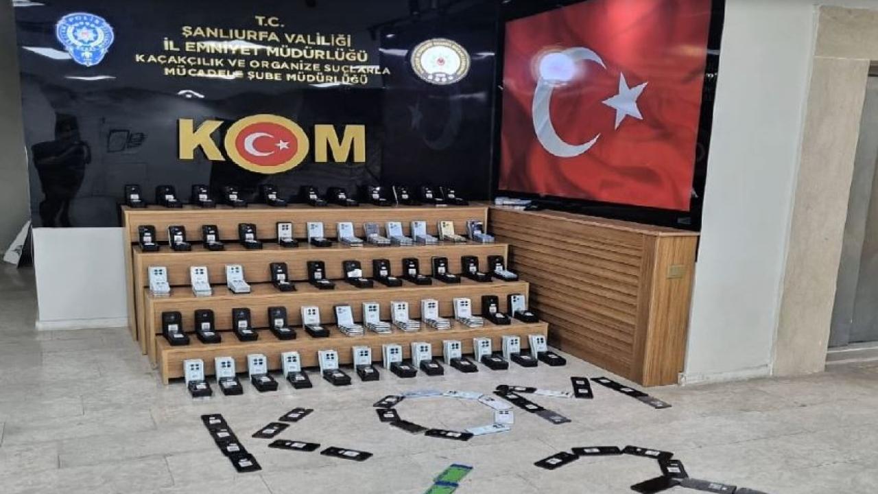 Şanlıurfa’da 9 milyon liralık kaçak cep telefonu ele geçirildi