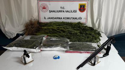 Şanlıurfa'da bir evde uyuşturucu ve silah ele geçirildi