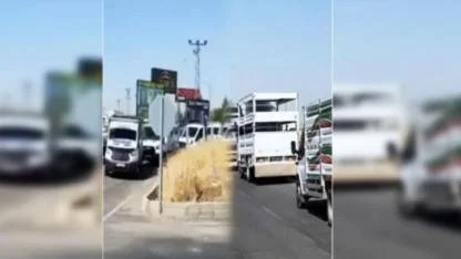 Siverek’te kamyonet sürücülerinden ‘kantar’ eylemi