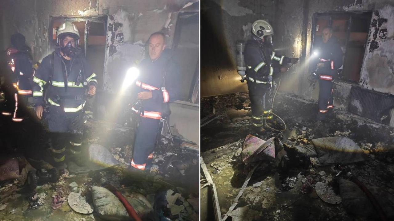 Bina yangını: 2 kişi dumandan etkilendi