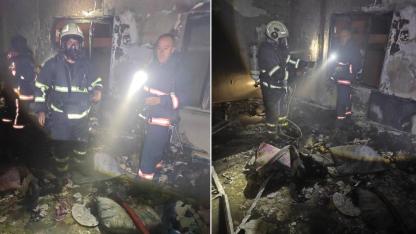 Bina yangını: 2 kişi dumandan etkilendi