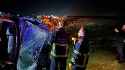 Cip şarampole devrildi: 4 yaralı