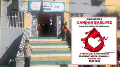 İbrahim Tatlıses İlkokulu'ndan 'kan bağışı' kampanyası