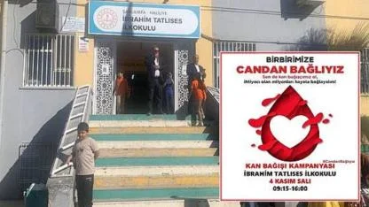 İbrahim Tatlıses İlkokulu'ndan 'kan bağışı' kampanyası
