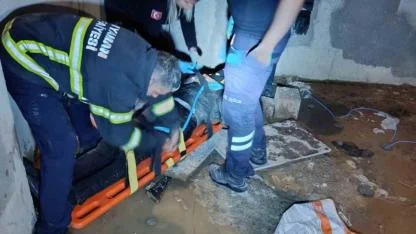 İnşaat boşluğuna düşen kişi yaralandı