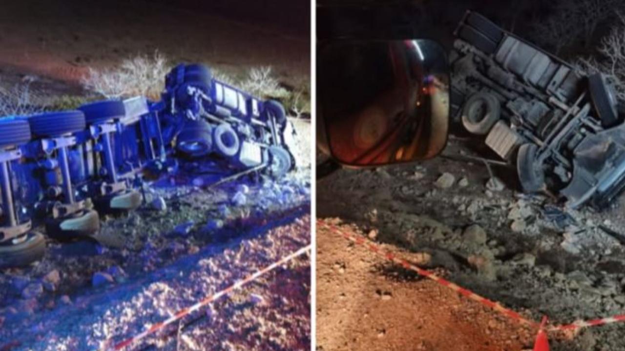 Şanlıurfa’da gübre yüklü TIR devrildi: 1 ölü