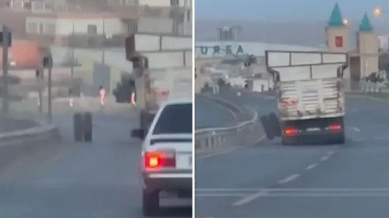 Şanlıurfa’da kamyonun lastikleri faciaya neden oluyordu