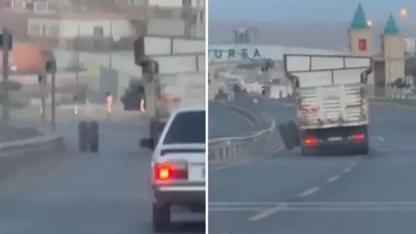 Şanlıurfa’da kamyonun lastikleri faciaya neden oluyordu