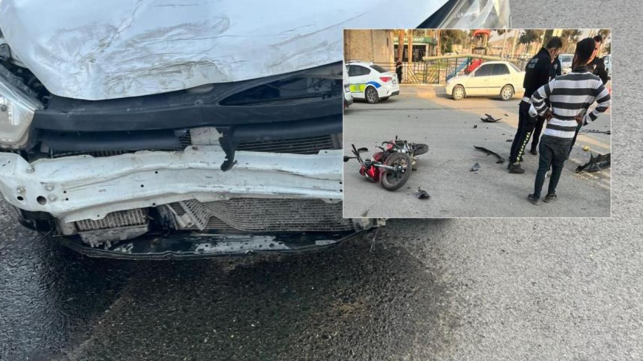 Şanlıurfa’da motosiklet ile ticari araç çarpıştı