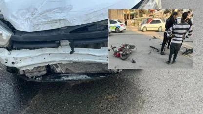 Şanlıurfa’da motosiklet ile ticari araç çarpıştı