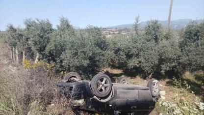 Şarampole yuvarlanan otomobildeki anne ve 5 yaşındaki çocuğu yaralandı
