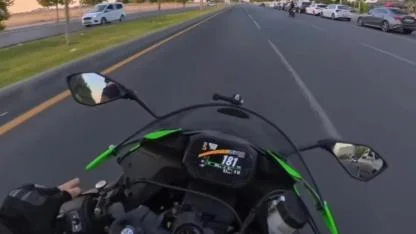 Şehir içinde 181 kilometre hız yapan motosikletli o anları sosyal medyadan paylaştı