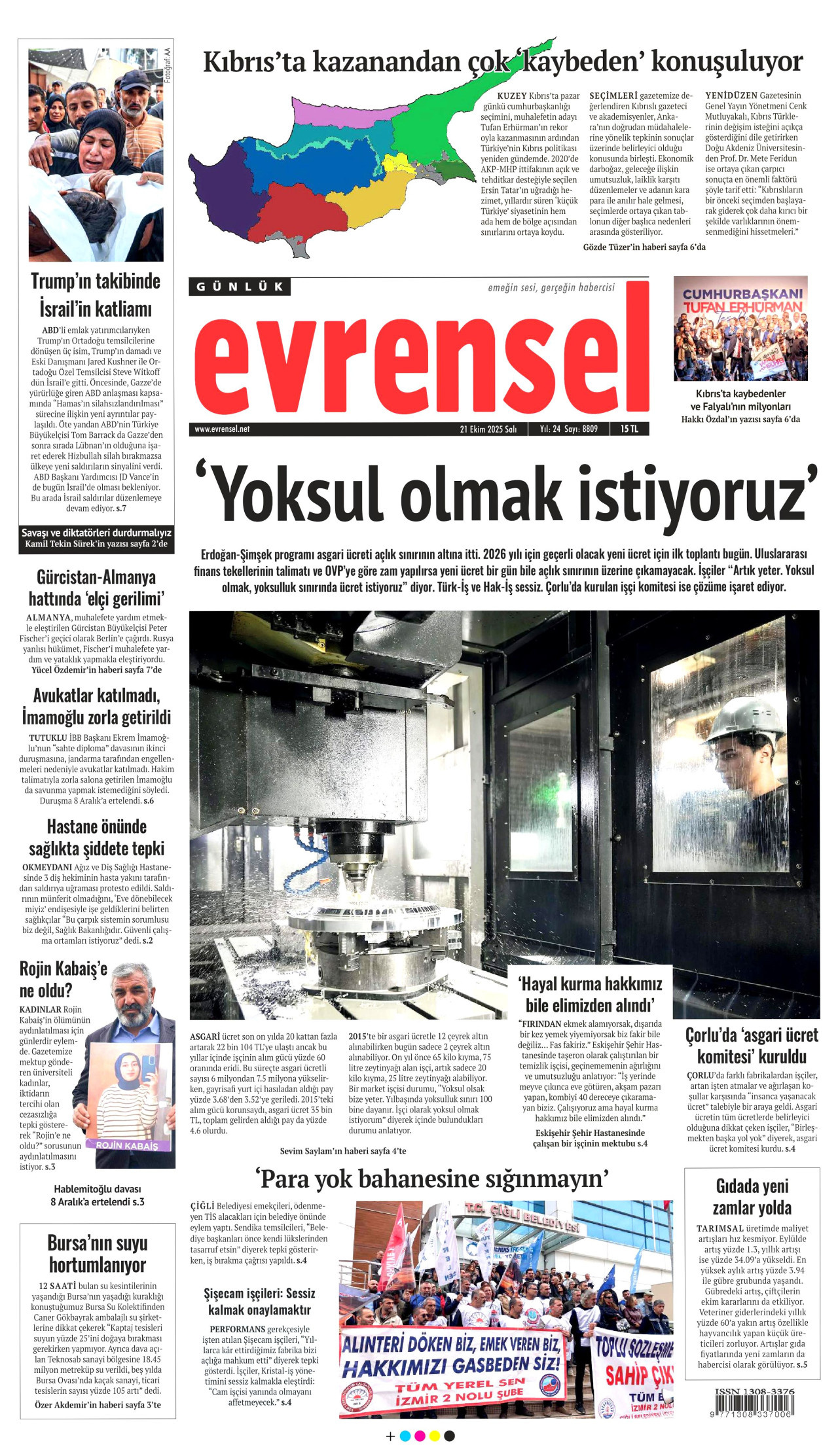 EVRENSEL Gazete Manşeti