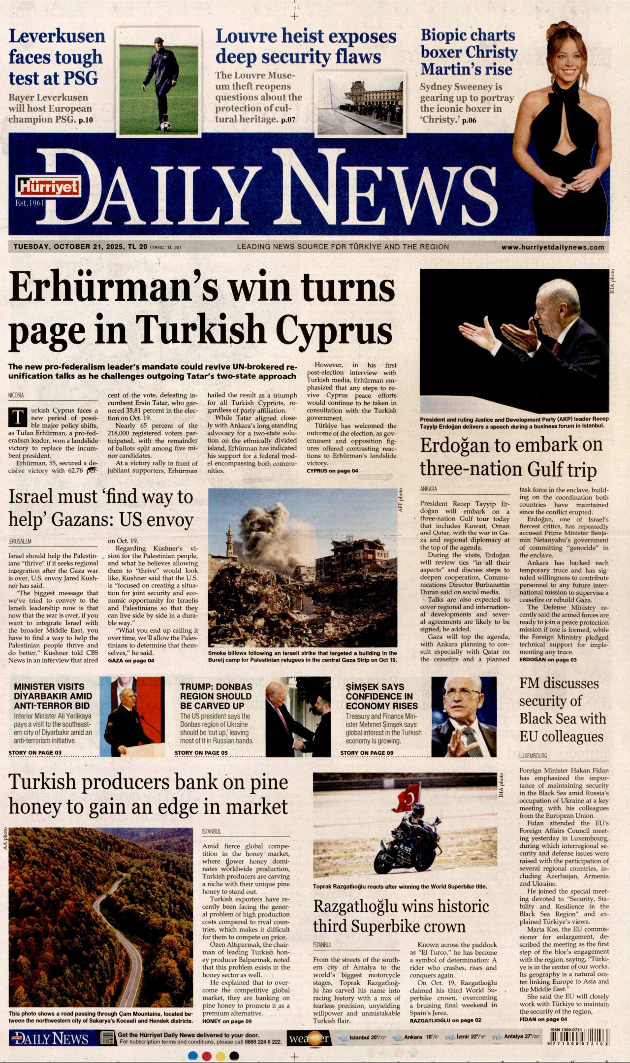 HÜRRİYET DAİLY NEWS Gazete Manşeti