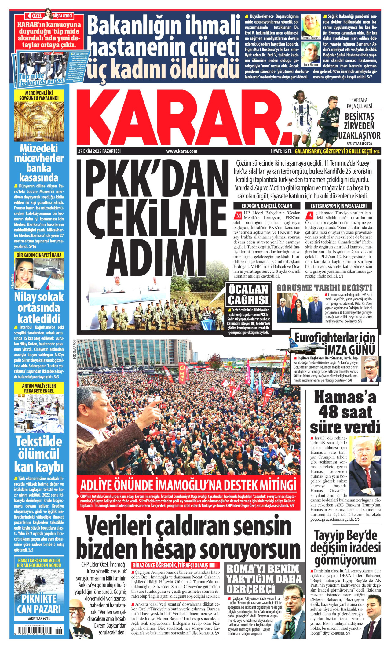 KARAR Gazete Manşeti