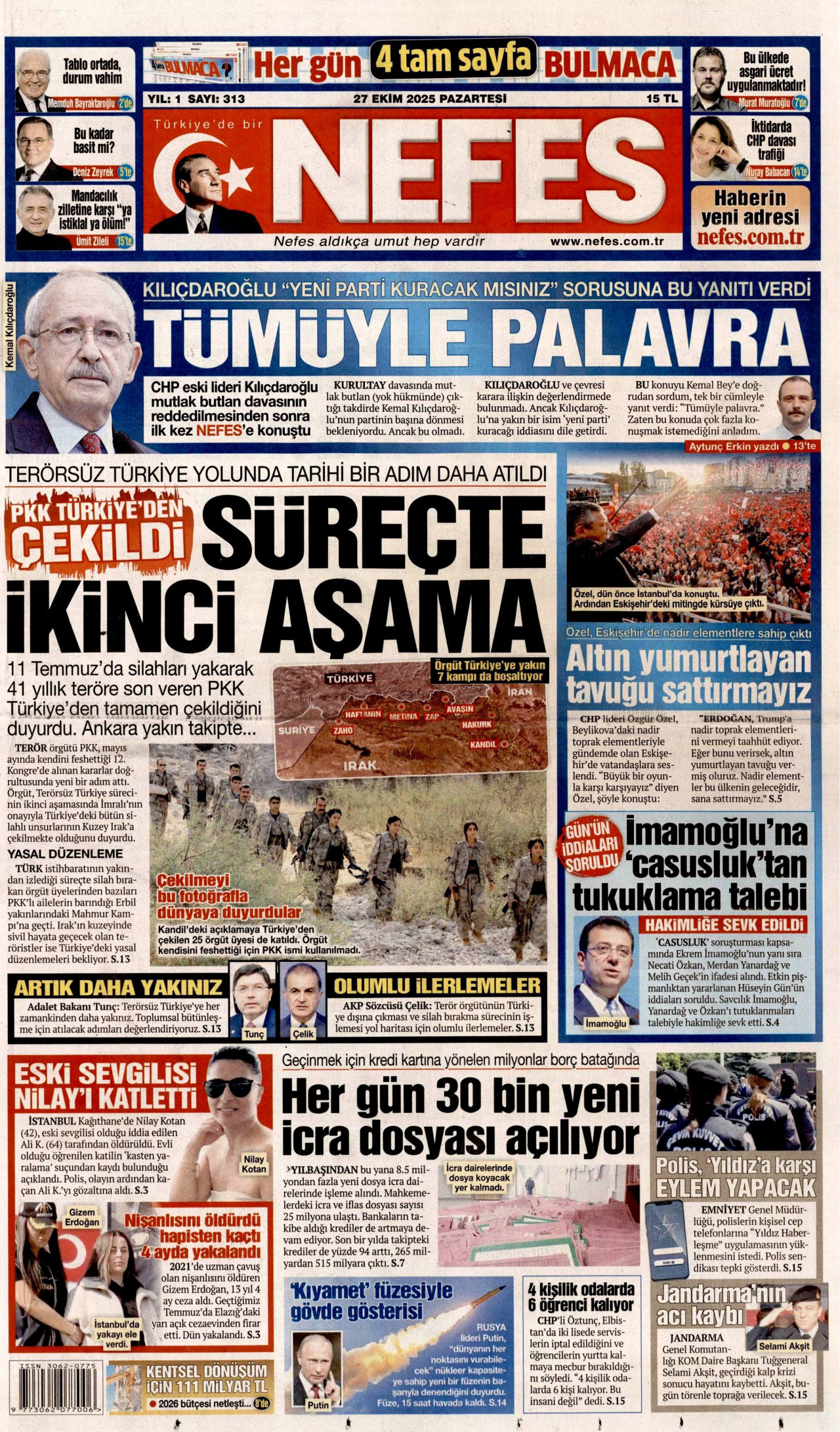 NEFES Gazete Manşeti