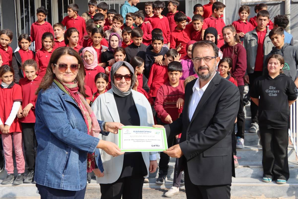 Karaköprü kırsalında geri dönüşüm öğretiliyor