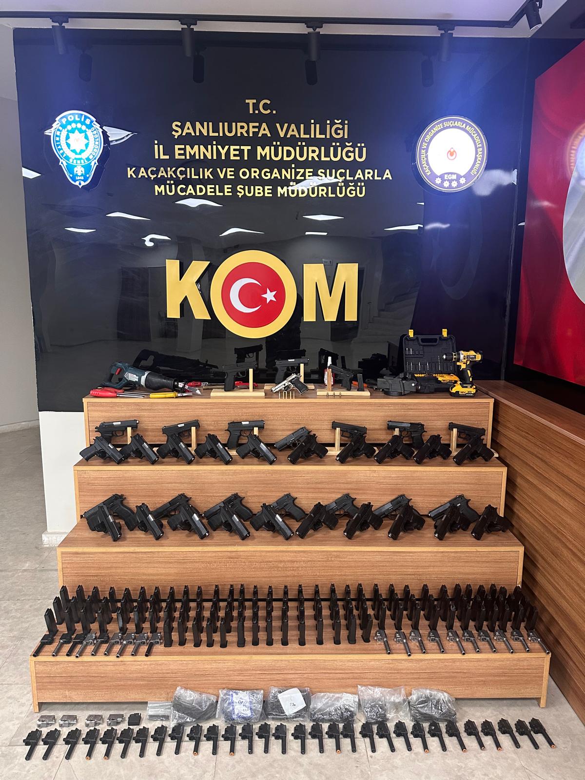Şanlıurfa’da 37 tabanca ele geçirildi: 3 gözaltı