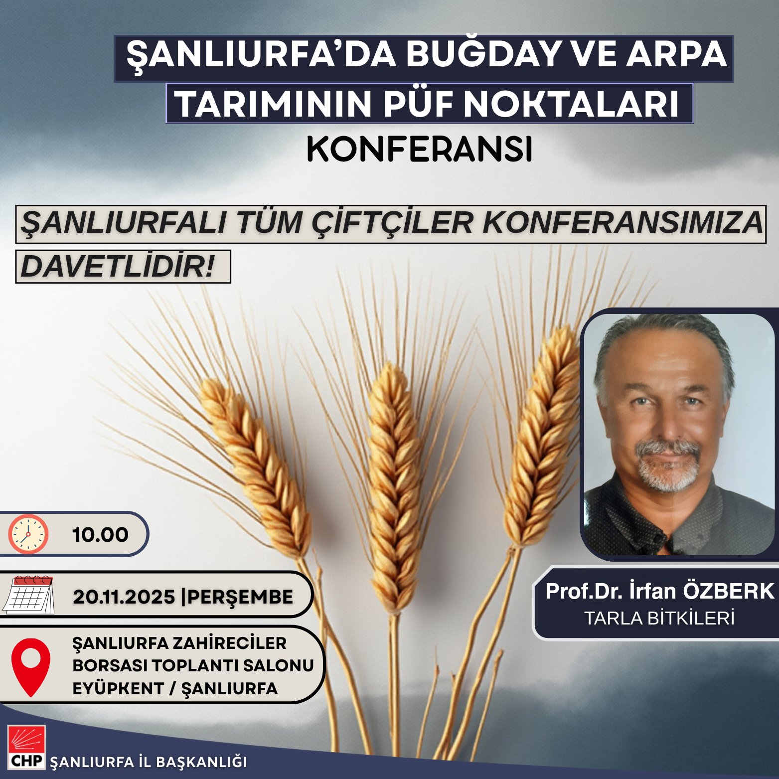 CHP Şanlıurfa, kent tarımını masaya yatırıyor